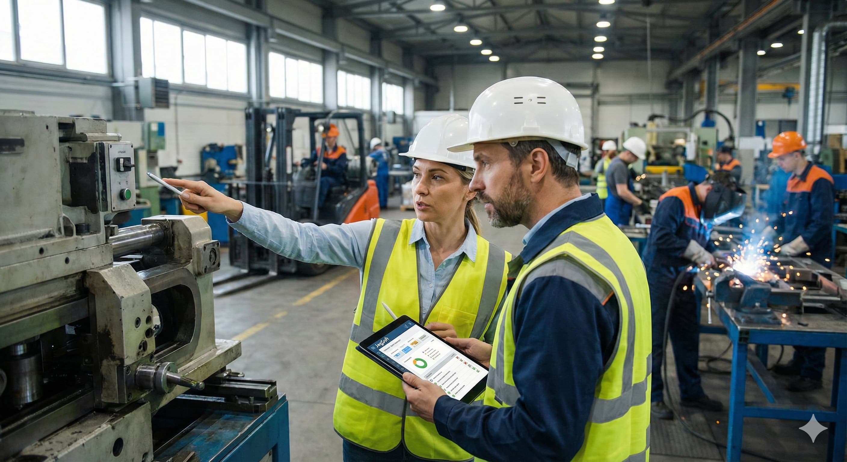 Inspección industrial con tablet